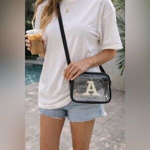 Clear Crossbody Bag Letter A